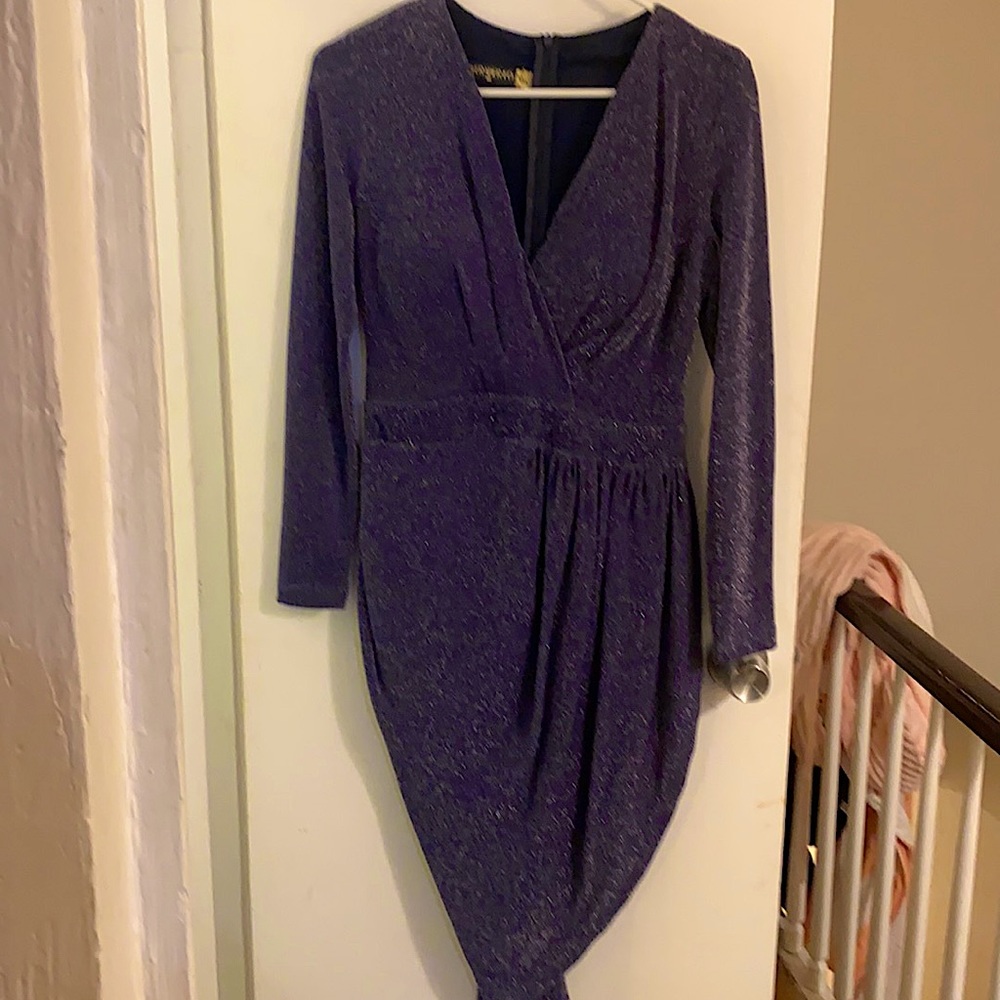 Weraberto Cocktail dress in grape with silver accent.